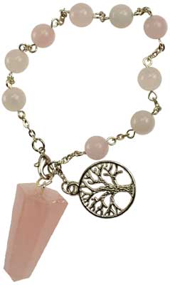 Rose Quartz pendulum bracelet - Click Image to Close