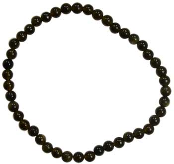 4mm Black Obsidian stretch - Click Image to Close