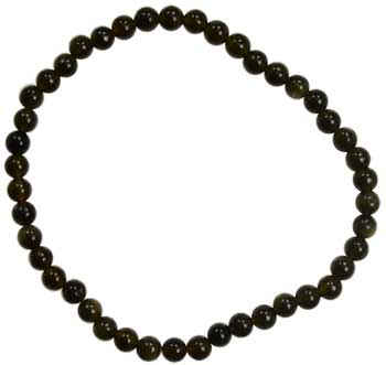 4mm Black Obsidian stretch