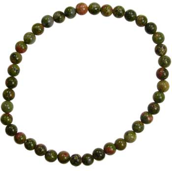 4mm Unakite stretch - Click Image to Close