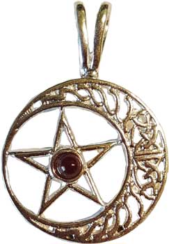Celtic Pentagram Moon 2" - Click Image to Close