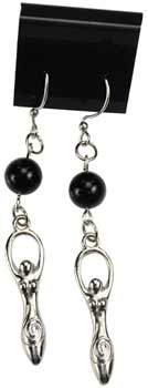 Black Onyx Goddess earrings