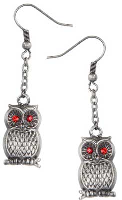 Owl earring - Click Image to Close