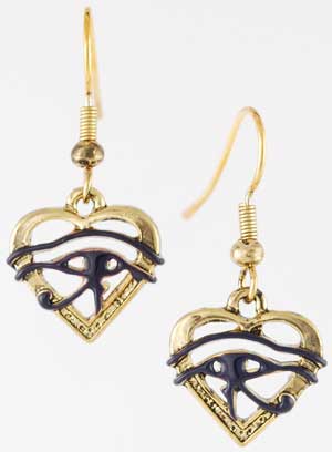 Eye of Horus Heart earring - Click Image to Close