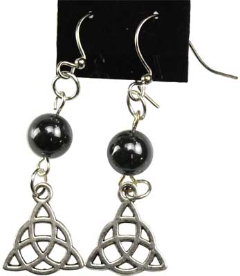 Hematite Triquetra earrings - Click Image to Close