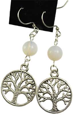 Opalite Tree of Life earrings - Click Image to Close