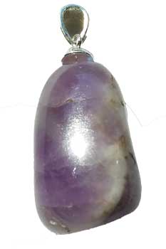 Medium Amethyst tumbled pendant - Click Image to Close