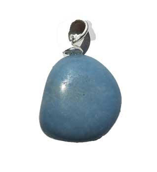 Medium Angelite Tumbled Pendant - Click Image to Close