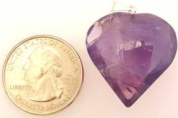 1" Amethyst heart - Click Image to Close