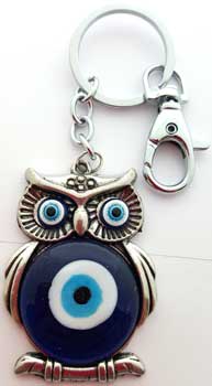 Owl Evil Eye keychain - Click Image to Close