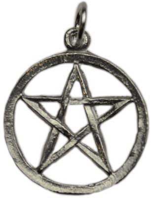 Small Pewter Pentagram - Click Image to Close