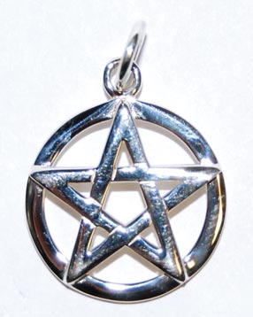 Raised Silver Pentagram - Click Image to Close