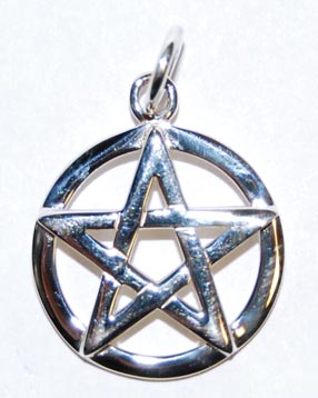 Raised Silver Pentagram