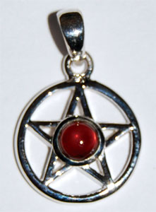 Small Garnet Pentagram - Click Image to Close