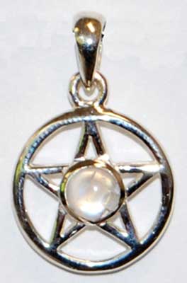 Small Moonstone Pentagram - Click Image to Close