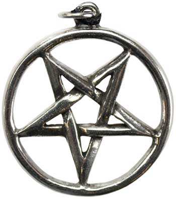 Pentagram Inverted pewter - Click Image to Close