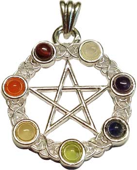 7 chakra Pentagram pendant 7 chakra Pentagram pendant
