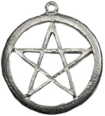 Extra Large Pewter Pentagram - Click Image to Close