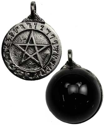 Theban Pentagram Scrying Disk - Click Image to Close