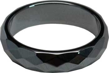 6mm Hematite Faceted rings (50/bag)