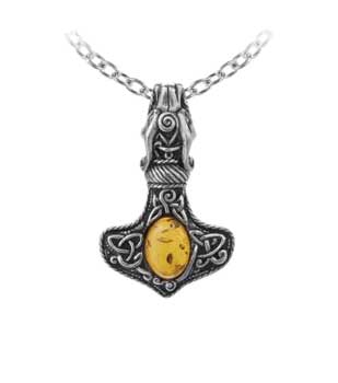 Amber Dragon Thor's Hammer - Click Image to Close