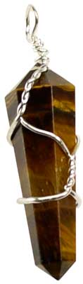 Tiger Eye Wire Wrapped - Click Image to Close
