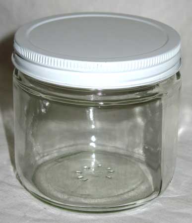 16oz Clear Glass Jar (c) - Click Image to Close
