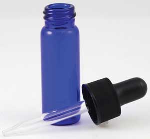 1dr Bottle Blue Dropper - Click Image to Close