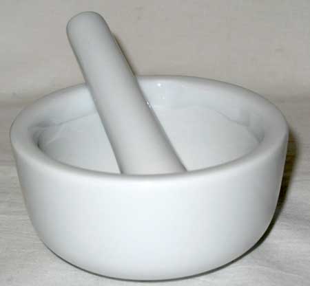 Mortar/Pestle White 3" Med - Click Image to Close