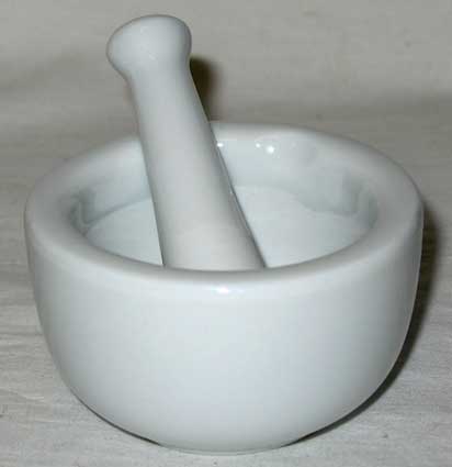 Mortar/Pestle White 2 Small - Click Image to Close