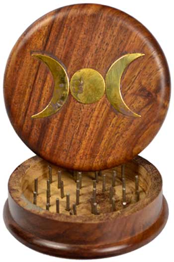 Triple Moon Herb Grinder 3" - Click Image to Close
