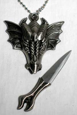 Dragon Head Necklace athame - Click Image to Close