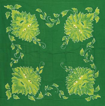 Green Man cloth 36" x 36"