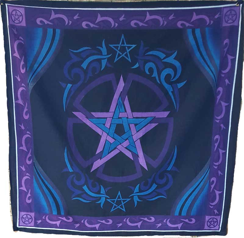 36" x 36" Pentagram altar cloth - Click Image to Close