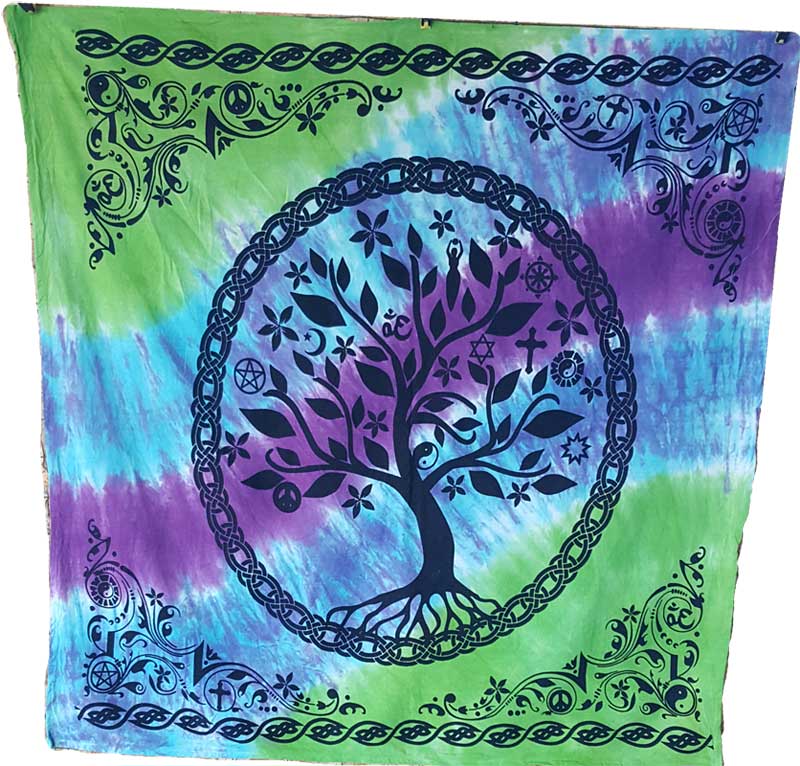 36" x 36" Tree of Life altar cloth - Click Image to Close