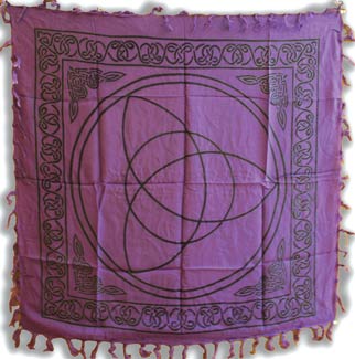 Purple Triquetra altar/ tarot cloth - Click Image to Close