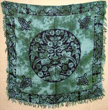 Greenman altar/tarot cloth - Click Image to Close