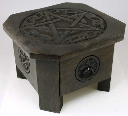 Celtic Pentagram altar table - Click Image to Close