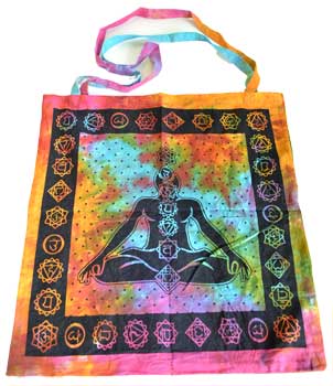 18" x 18" 7 Chakra Tote Bag - Click Image to Close