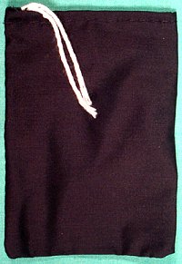 Black Cotton Bag 3"x4" - Click Image to Close