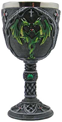 Green Dragon chalice 7 1/4"