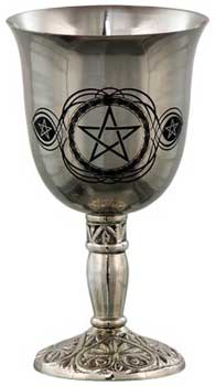 Pentagram Ritual Chalice 7" - Click Image to Close