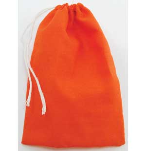 Orange Cotton Bag 3" x 4" - Click Image to Close