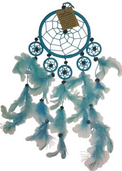 5" Light Blue dream catcher - Click Image to Close