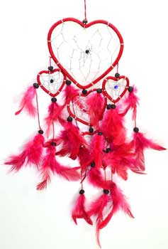 4 1/2" Hearts dream catcher