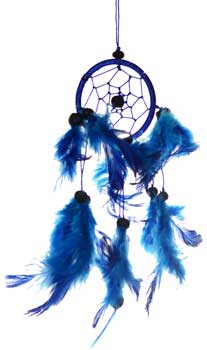 3" Blue dream catcher - Click Image to Close