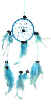 3" Turquoise dream catcher - Click Image to Close