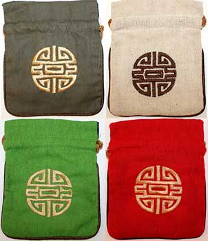 4 1/2"x 5 1/2" embroidered bag (4/pk)