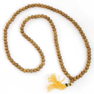 Small Sandalwood Prayer Mala 3.5mm - Click Image to Close