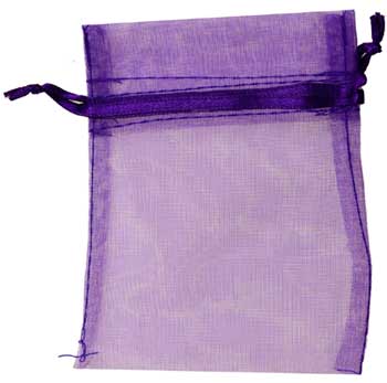 2 3/4" x 3" Purple organza - Click Image to Close